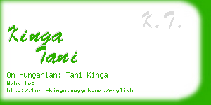 kinga tani business card